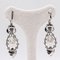 Vintage 18k White Gold Pearl and Diamond Earrings, 1960s, Set of 2 4
