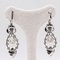 Vintage 18k White Gold Pearl and Diamond Earrings, 1960s, Set of 2, Image 4