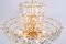 Large Chandelier in Brass and Crystal Glass attributed to Kinkeldey, Germany, 1970s 6
