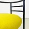 Italian Modern Black Metal and Lemon Yellow Cotton Chairs, 1980s, Set of 6 7