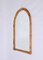 Italian Arch Gilt Mirror with Double Bamboo and Rattan Frame, Italy, 1970s 15
