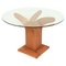 Italian Round Dinning Room Table in Bamboo Rattan and Glass by Vivai Del Sud, 1970s, Image 1