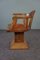 Antique Dutch Oak Office Chair with Sheep Leather Seat 5