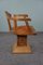 Antique Dutch Oak Office Chair with Sheep Leather Seat, Image 3