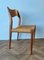 Vintage Danish Model 71 Dining Chairs in Teak and Paper Cord by Niels Otto Moller for JL Moller, 1940s, Set of 6 23