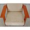 GE-290 Lounge Chair in Lacquered Nut Wood and Beige Fabric by Hans Wegner for Getama 4