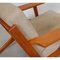 GE-290 Lounge Chair in Lacquered Nut Wood and Beige Fabric by Hans Wegner for Getama 15