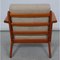 GE-290 Lounge Chair in Lacquered Nut Wood and Beige Fabric by Hans Wegner for Getama 13