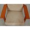 GE-290 Lounge Chair in Lacquered Nut Wood and Beige Fabric by Hans Wegner for Getama, Image 4