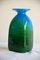 Blue and Green Glass Vase from John Orwar Lake Ekenas Sweden 5