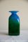 Blue and Green Glass Vase from John Orwar Lake Ekenas Sweden 2