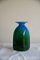 Blue and Green Glass Vase from John Orwar Lake Ekenas Sweden 7