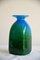 Blue and Green Glass Vase from John Orwar Lake Ekenas Sweden 6