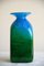 Blue and Green Glass Vase from John Orwar Lake Ekenas Sweden 4