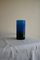 Blue and Green Cylinder Glass Vase from John Orwar Lake Ekenas Sweden 5