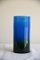 Blue and Green Cylinder Glass Vase from John Orwar Lake Ekenas Sweden 2