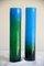 Blue and Green Glass Vases from John Orwar Lake Ekenas Sweden, Set of 2 1