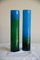 Blue and Green Glass Vases from John Orwar Lake Ekenas Sweden, Set of 2 6