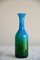 Blue and Green Glass Vase from John Orwar Lake Ekenas Sweden 4