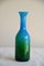 Vase en Verre Bleu et Vert de John Orwar Lake Ekenas Sweden 1