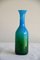Blue and Green Glass Vase from John Orwar Lake Ekenas Sweden 3