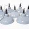 Grey Enamel Factory Pendant Lights with Black Fittings by Thorlux, 1930s, Image 8