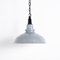 Grey Enamel Factory Pendant Lights with Black Fittings by Thorlux, 1930s, Image 6