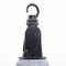 Lámparas colgantes de fábrica esmaltadas en gris con accesorios negros de Thorlux, años 30, Imagen 16