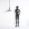 Grey Enamel Factory Pendant Lights with Black Fittings by Thorlux, 1930s 3