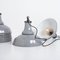 Lámparas colgantes industriales vítreas esmaltadas de Benjamin Electric, años 50, Imagen 10