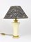 Maison Le Dauphin Midcentury Brass & Porcelain Table or Side Lamp, France, 1970, Image 2