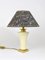 Maison Le Dauphin Midcentury Brass & Porcelain Table or Side Lamp, France, 1970, Image 3