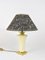 Maison Le Dauphin Midcentury Brass & Porcelain Table or Side Lamp, France, 1970, Image 12