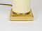 Maison Le Dauphin Midcentury Brass & Porcelain Table or Side Lamp, France, 1970, Image 6