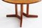 Vintage Danish Round Extendable Dining Table in Teak, 1960s, Image 9