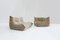 Vintage Beige Velvet Togo Modular Sofa by Michel Ducaroy for Ligne Roset, 1983, Set of 2 1