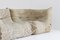 Vintage Beige Velvet Togo Modular Sofa by Michel Ducaroy for Ligne Roset, 1983, Set of 2, Image 10