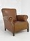 Club Armchairs in Wood and Imitation Leather, Set of 2 4