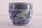 Pecera de porcelana azul blanca decorada con jinetes Qing, Imagen 2