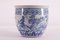 Blue White Porcelain Fish Basin Decorated with Qing Horsemen 5
