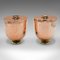 English Victorian Tobacco Jars in Copper and Brass from Harrods, 1880, Set of 2 1