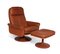 DS50 Reclining Swivel Chair and Stool from de Sede, 1970s, Set of 2 1