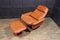 DS50 Reclining Swivel Chair and Stool from de Sede, 1970s, Set of 2 10