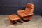 DS50 Reclining Swivel Chair and Stool from de Sede, 1970s, Set of 2 7