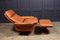 DS50 Reclining Swivel Chair and Stool from de Sede, 1970s, Set of 2 9