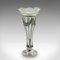 Kleine englische edwardianische Jugendstil Vase aus Silber & Glas, 1910er 1