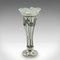 Kleine englische edwardianische Jugendstil Vase aus Silber & Glas, 1910er 3