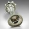 Kleine englische edwardianische Jugendstil Vase aus Silber & Glas, 1910er 9