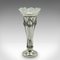 Small English Edwardian Art Nouveau Stem Vase in Silver and Glass, 1910s 5