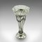 Kleine englische edwardianische Jugendstil Vase aus Silber & Glas, 1910er 6